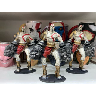 Boneco Estatua Kratos Leão God Of War 3 De 20 Cm Resina