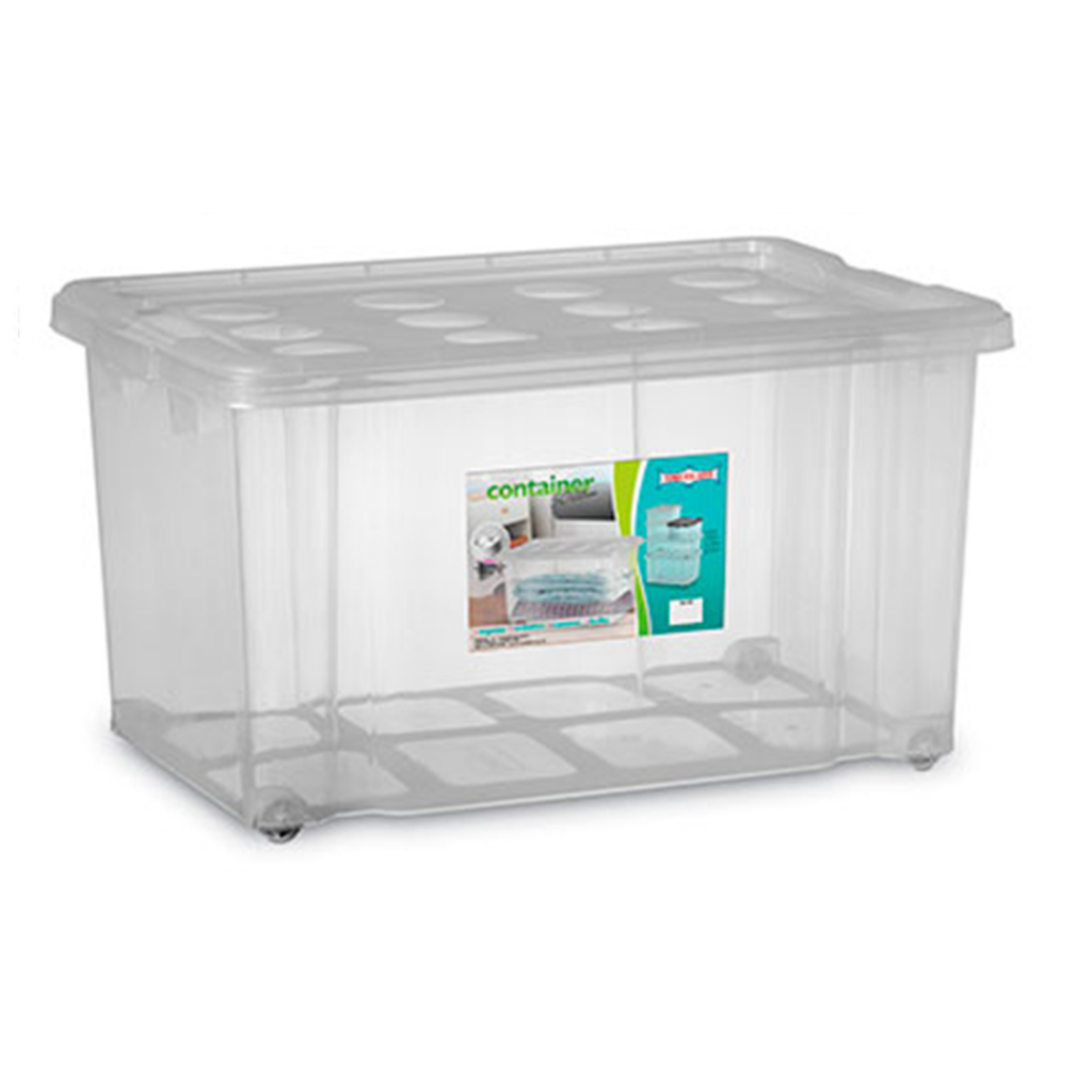 Caixa container organizadora 50 litros com rodinhas | Shopee Brasil