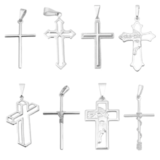 Pingente Masculino de Prata Maciça 925 Crucifixo Rosto De Cristo Banhado a Prata 925 Pingente de Cruz em Oferta na Shopee