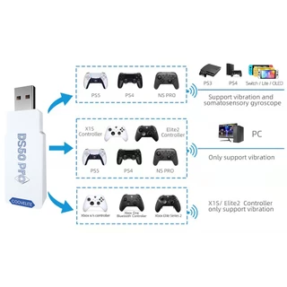 Adaptador Ds50 Pro Bluetooth Controle Ps5 Ps4 Ps3 Xbox 1 S|x