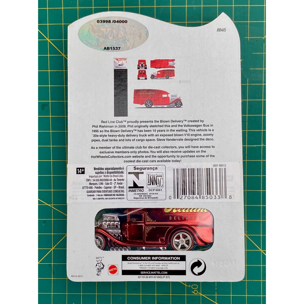 ホットウィール RLC Blown Delivery Hot Wheels Rlc - Blown Delivery 3702/4000 | Frete grátis