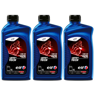 Kit 3 Óleo Para Moto 10W-50 Elf Moto 4 Tech Sintético