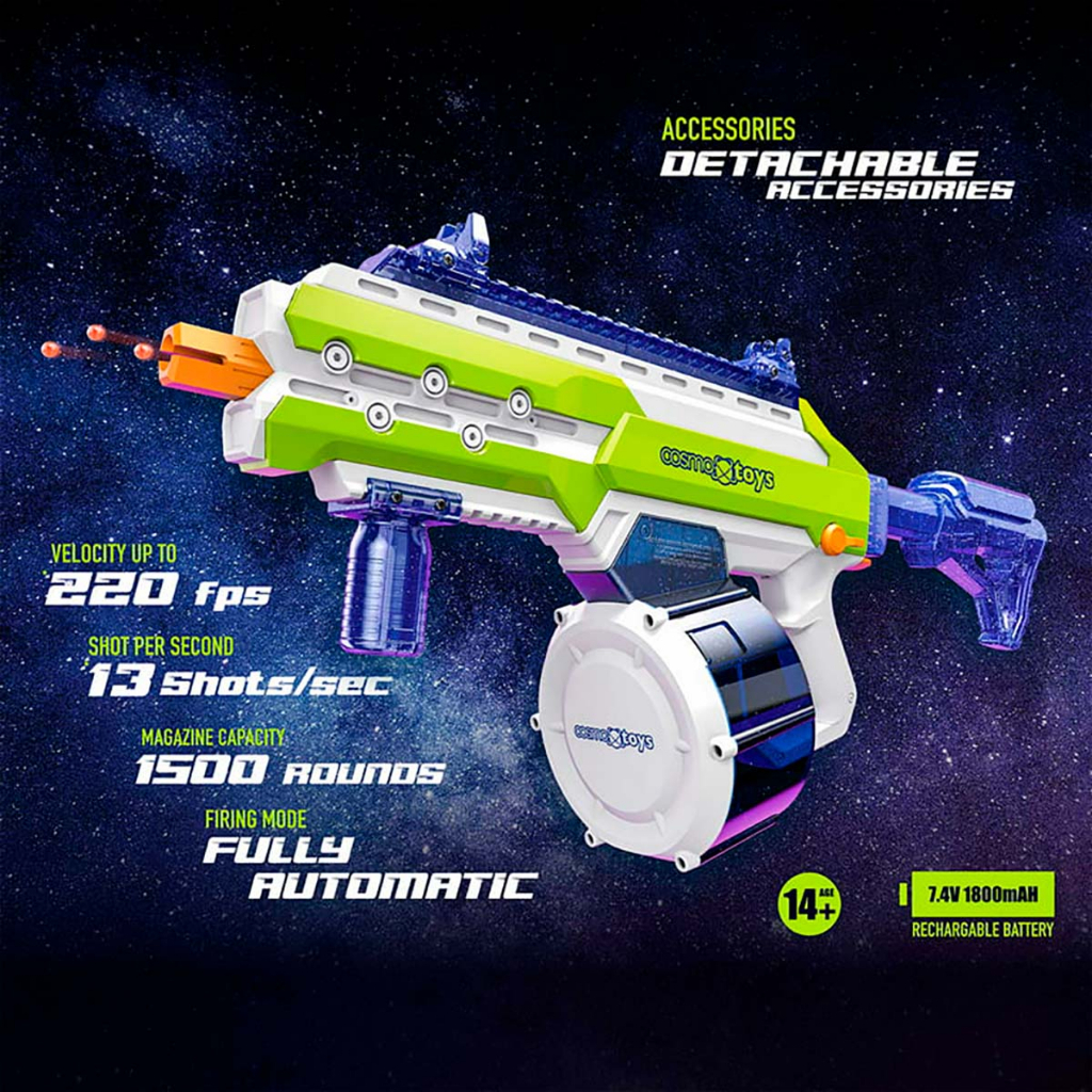 Novidade!! Lançador de Gel Elétrica Automática Galaxy azul com verde, Lilas com amarelo