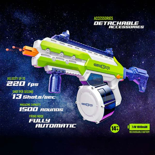 Novidade!! Lançador de Gel Elétrica Automática Galaxy azul com verde, Lilas com amarelo