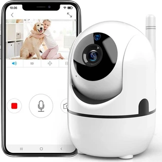 Camera Ip Wifi Giratória Estilo Babá Eletrônica Com Visão Noturna e Alerta De Movimento + 32GB SD cartão de memória