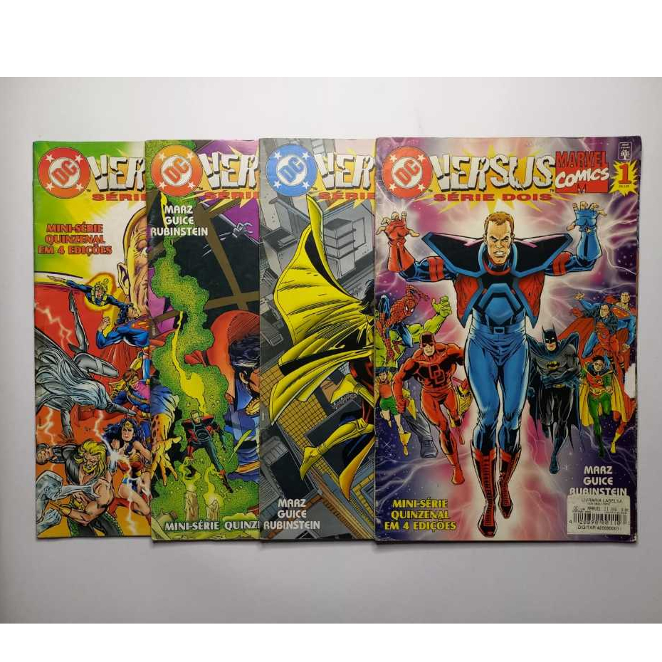 DC Versus Marvel Serie Dois 1 2 3 4 Completa Editora Abril 1997 Otimas ...