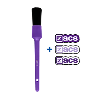 PINCEL DE DETALHAMENTO MEDIO EXTERNO ZACS + ADESIVOS ZACS