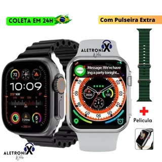 Smartwatch K9 Ultra 2 XS9 Versão 2 Gestos Série 9 2024 Faz e Recebe Ligações Notificação Rede Social