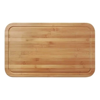 Tabua De Carne Madeira Bambu Churrasco Grande 50 X 30cm Mor