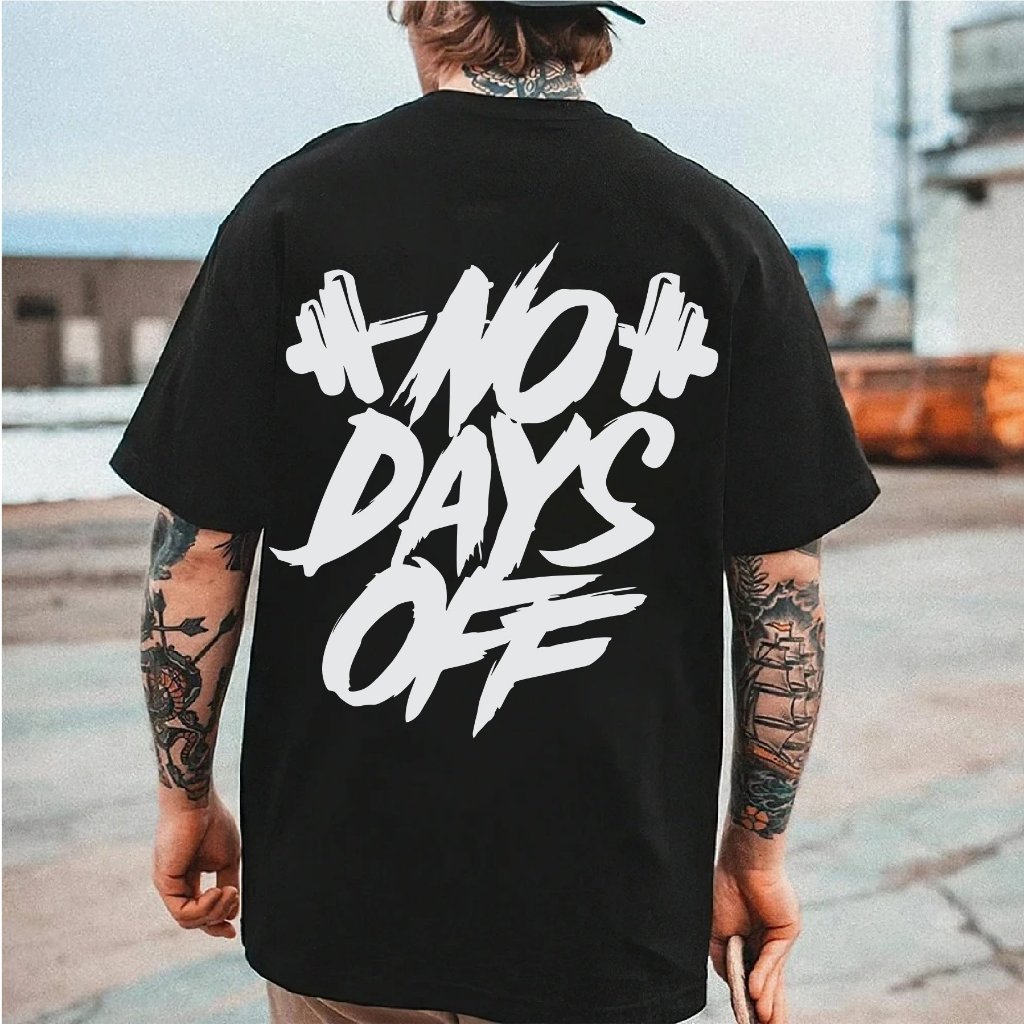 Camiseta Masculina Básica Streetwear Algodão Adulto Plus Size Infantil No days Off Academia Treino