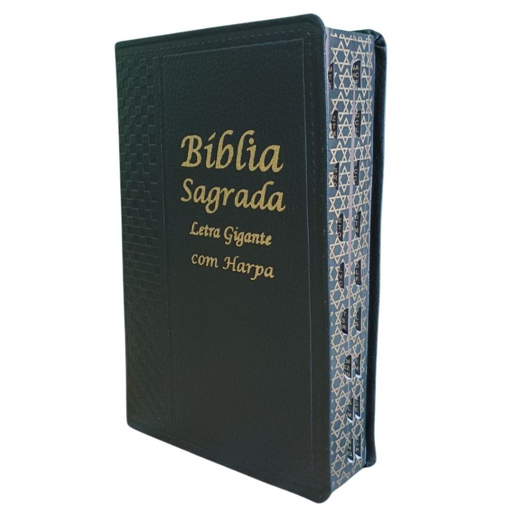 Bíblia Evangélica Masculina Letras Grandes com Harpa e Palavras de ...