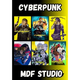 Placa Quadro Decorativo CYBERPUNK 2077 e CYBERPUNK: EDGERUNNERS