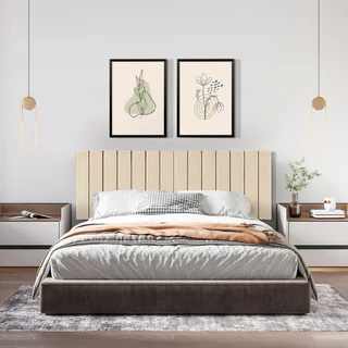 Cabeceira Ripada Dobrável Casal Ripada Várias Cores 140x56cm