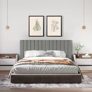 Cabeceira Ripada Dobrável Casal Várias Cores 140x56cm