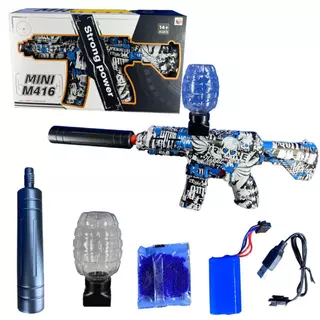 Brinquedo Metralhadora AK 47 Automática Lançador de Bolinha Gel Elétrica Recarregável
