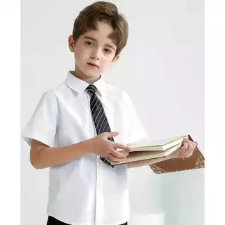 Camisa Social Manga Curta Infantil/Juvenil Para Festas Casamentos Batizados Eventos Confortáveis