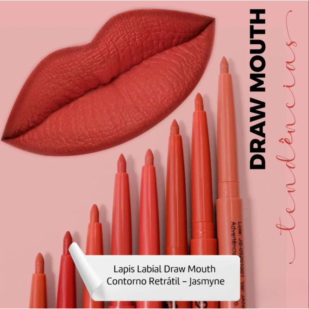 Lápis Contorno Labial Draw Mouth Jasmyne Lapis de Boca
