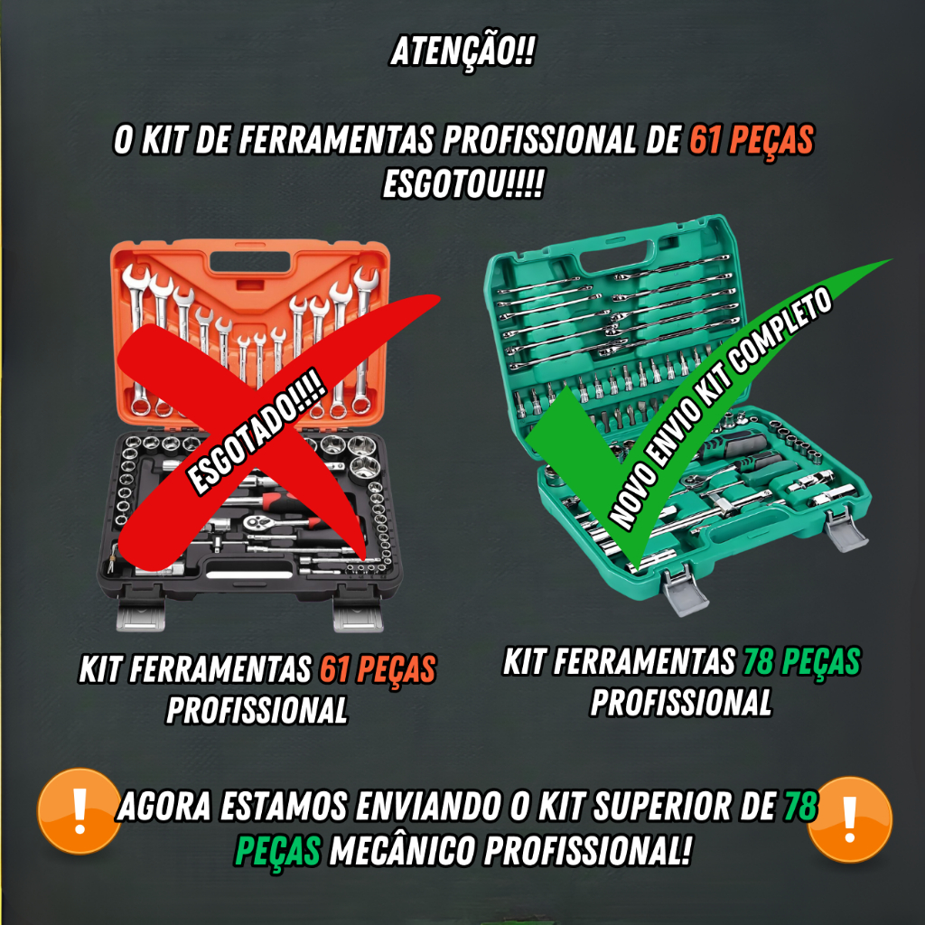 Maleta Estojo Kit Ferramentas Completa Kit 61 Chave Catraca Jogo De ...