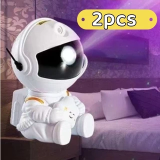 2Pcs Galaxy Star Projetor Céu Estrelado Luz Da Noite Astronauta LED Lâmpada Luminárias Decorativas