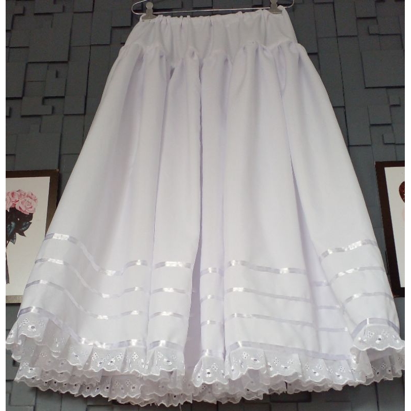 Saia De Umbanda Branca Rodada Saia De Umbanda Branca Em Chiffon