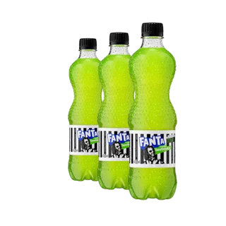 3un Fanta Misterio Beetle Juice Pet 600ml Maçã Verde