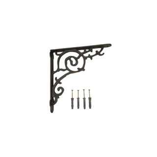 SUPORTE MÃO FRANCESA ESTILO COLONIAL COM 30X30 CM, 1 UNIDADE + KIT INSTALAÇÃO