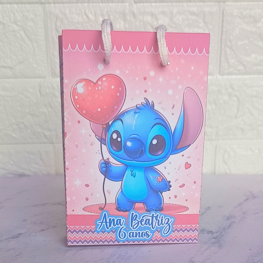 Sacolinha Personalizada Stitch Lembrancinha para Festa Infantil Sacola ...