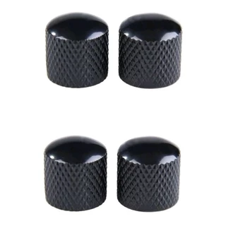 knob Metal Para Guitarra Baixo Preto De Pressão Kit Com 4