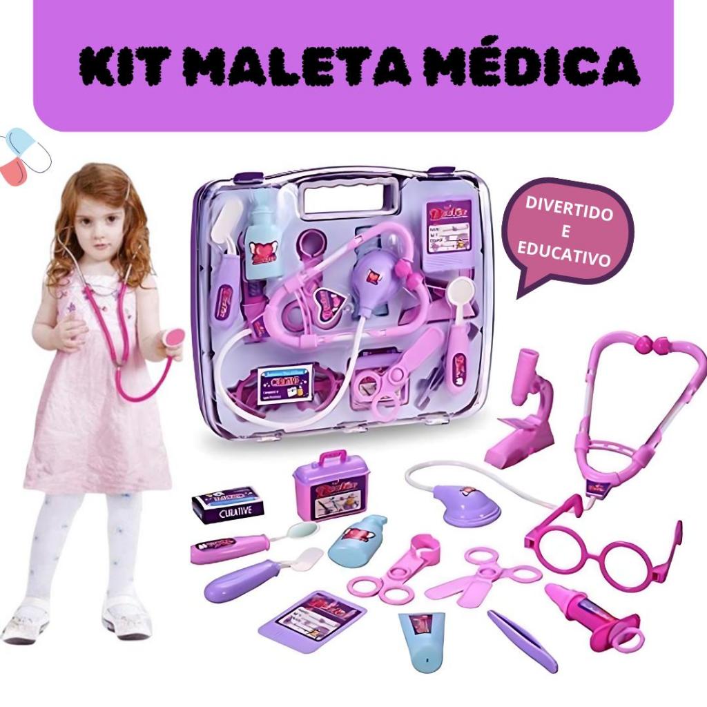 Brinquedo infantil menina, Kit Maleta médica, doutoras, enfermeira para ...