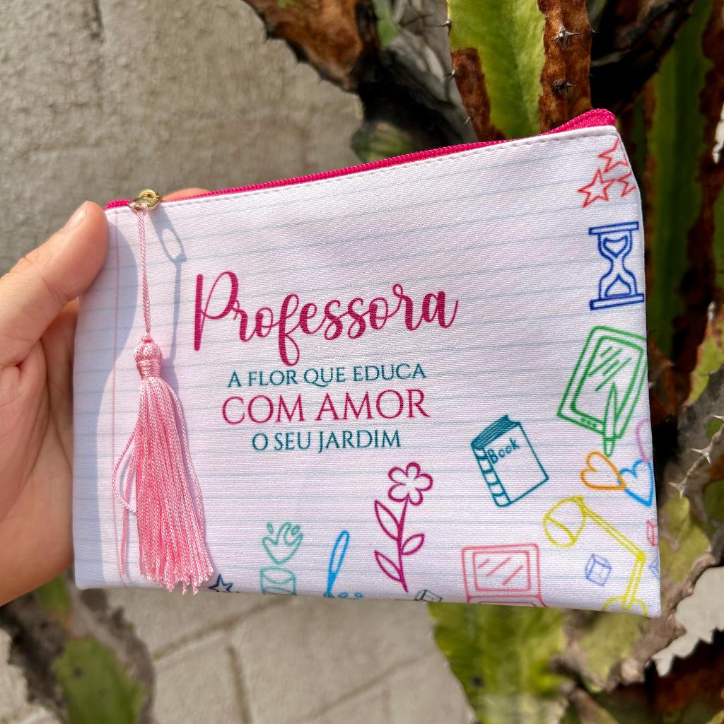 Necessaire Personalizada Professores Modelos Variados Com Pingente ...