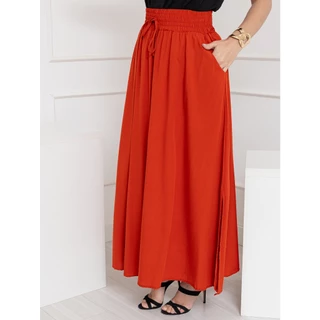 Smile Fashion saia longa cintura alta com forro tecido viscolinho