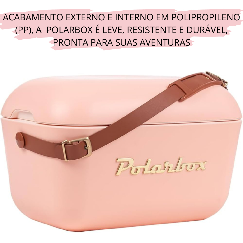 Polarbox Caixa Térmica Retrô 12L Cooler Com Alça Praia Vintage