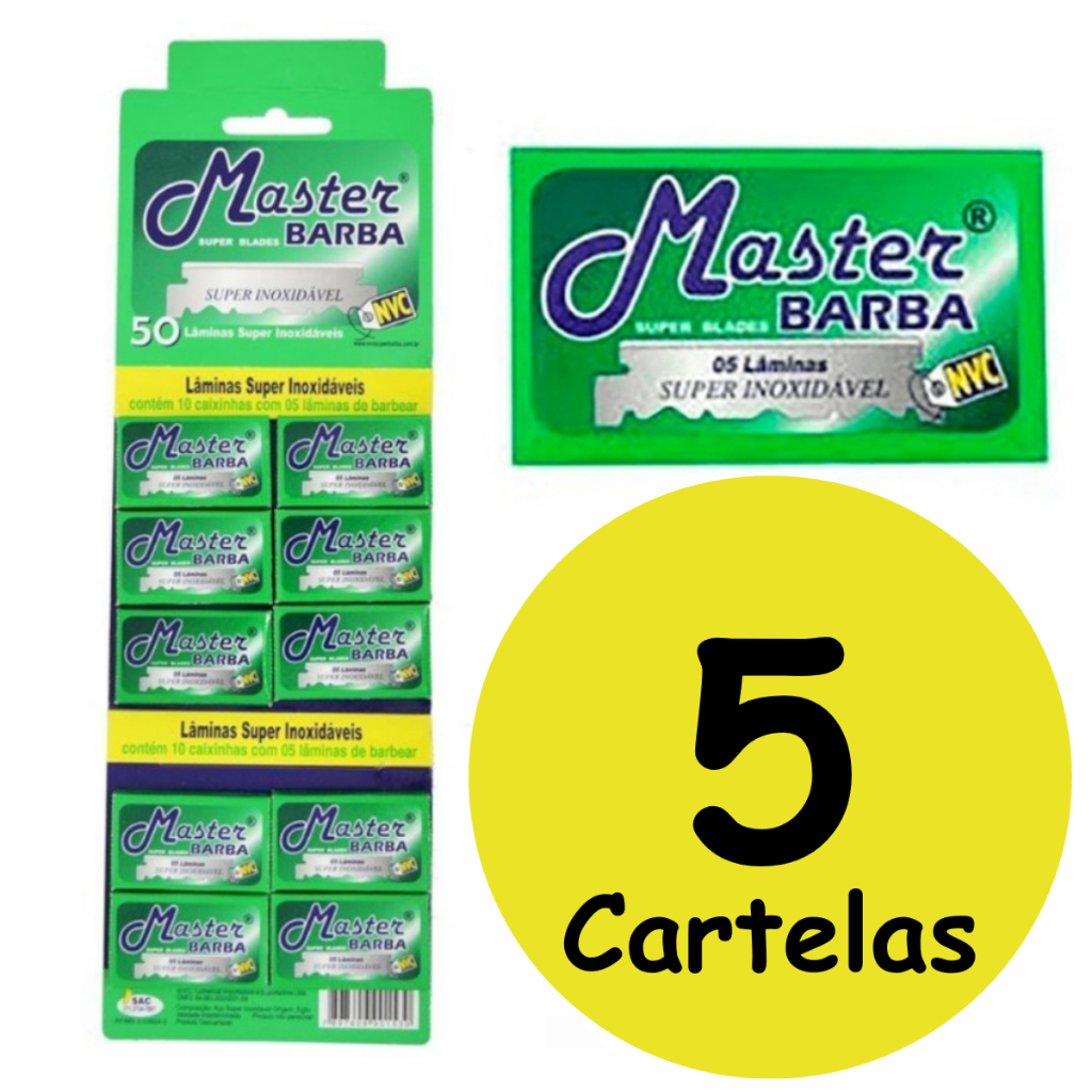 Kit Atacado Lâmina de Barbear Master Barba