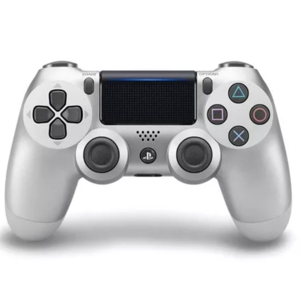 Controle joystick sem fio Sony PlayStation Dualshock 4 ps4 silver
