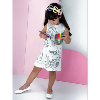 Vestido para Colorir e pintar/dia das crianças 04 a 08 anos