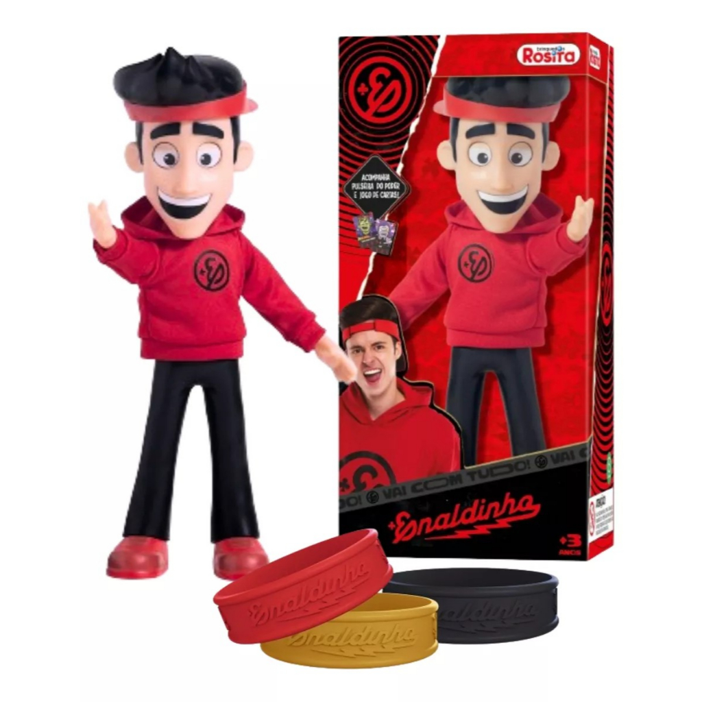 Enaldinho Boneco Youtuber Com Pulseira Do Poder E Cartas Lançamento ...