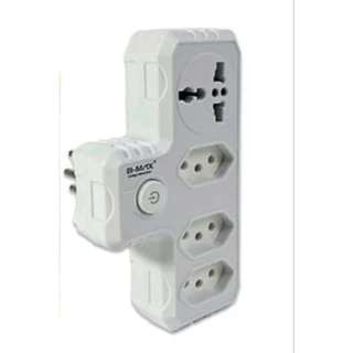 Adaptador Multiplicador de Tomadas Bivolt Benjamin 4 Saidas Branco ou Preto