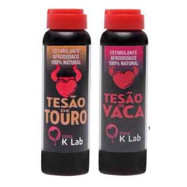 Energético Sexual Feminino e Masculino Tesão Vaca e Touro Dose Única Klab
