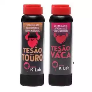 Energético Sexual Feminino e Masculino Tesão Vaca e Touro Dose Única Klab