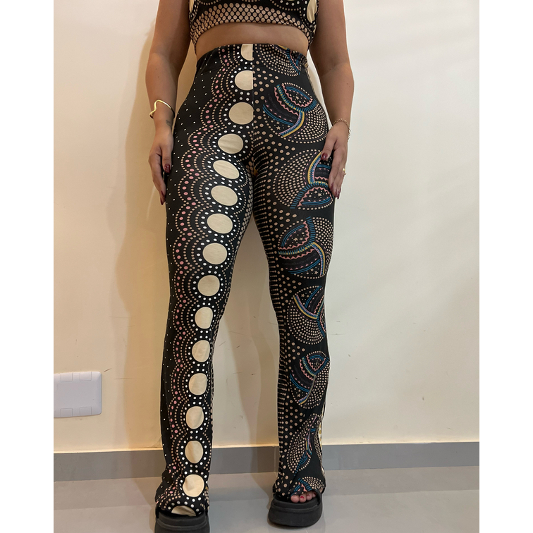 Calça legging flare bailarina - Calça suplex poderosa - Moda inverno