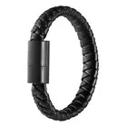 Pulseira USB Tipo-C Carregador de Dados Preto – Cabo Flexível para Carregamento Rápido e Transferência de Dados – Acessório Estiloso e Discreto para Smartphones, Ideal para Uso Diário e em Viagens