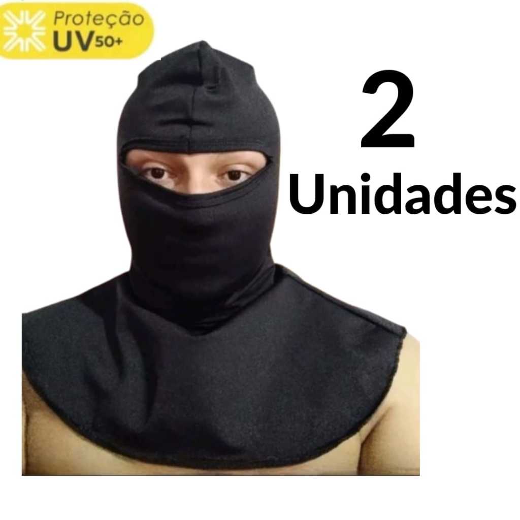 Máscara Balaclava Kit 3 Pescador touca Ninja UV+50 Proteção Solar Ou ...