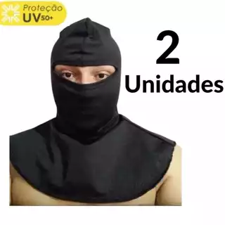 Touca Balaclava Kit 2 Pescador Máscara Ninja UV 50 Motoqueiro Bandana Durag Tubular Gorro Gola Proteção Solar