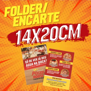 5000 Panfletos 14x20cm Folder Folhetos 80g Impressão Frente e Verso