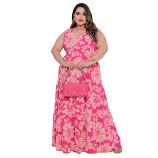 Vestido longo regata plus size