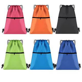 Saco Mochila Esportiva De Nylon Academia Simples Zíper Cores em Oferta na Shopee