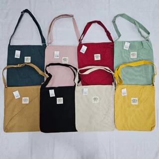 Bolsa EcoBag Feminina Veludo Casual Passeio Praia Alça Regulável Zíper