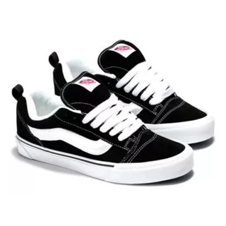 Tênis KNU Old Skool Tradicional Vintage Tênis Casual Skate Academia Confortável Preto E Branco