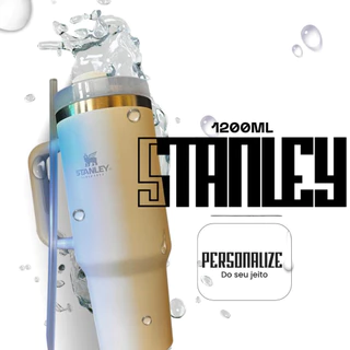 Copo Térmico Inox Portátil 1200ml/1.2L Garrafa Térmica Inoxidável com Tampa e Canudo