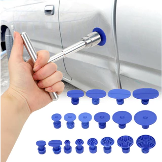 Desamassador de carro Em Metal T Ferramenta De Reparo Kit Automático Martelo Deslizante Cola De Reverso + 18pcs